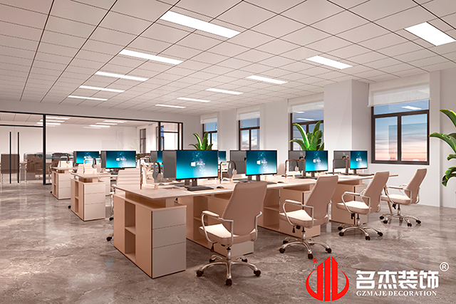 开放办公区设计效果