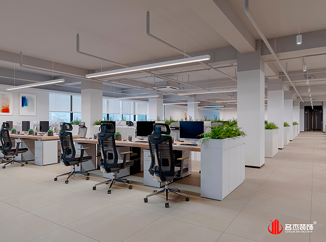 开放办公区设计效果